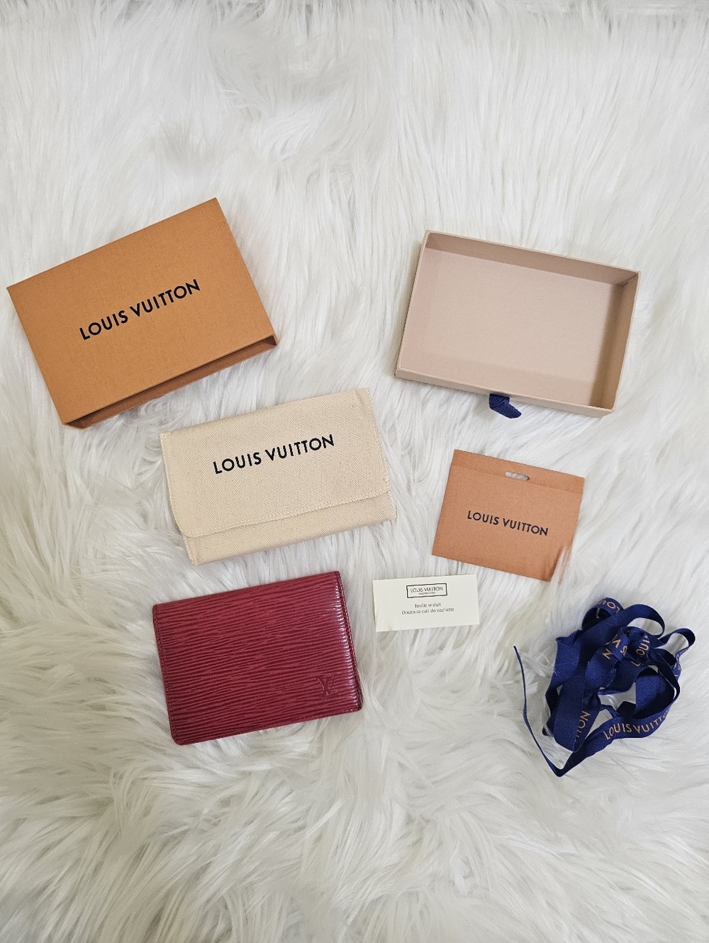 Louis Vuitton Red Epi Card Case